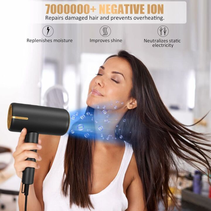Ionic Hair Dryer 1600W Professional with Diffuser