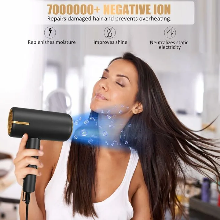 Ionic Hair Dryer 1600W Professional with Diffuser