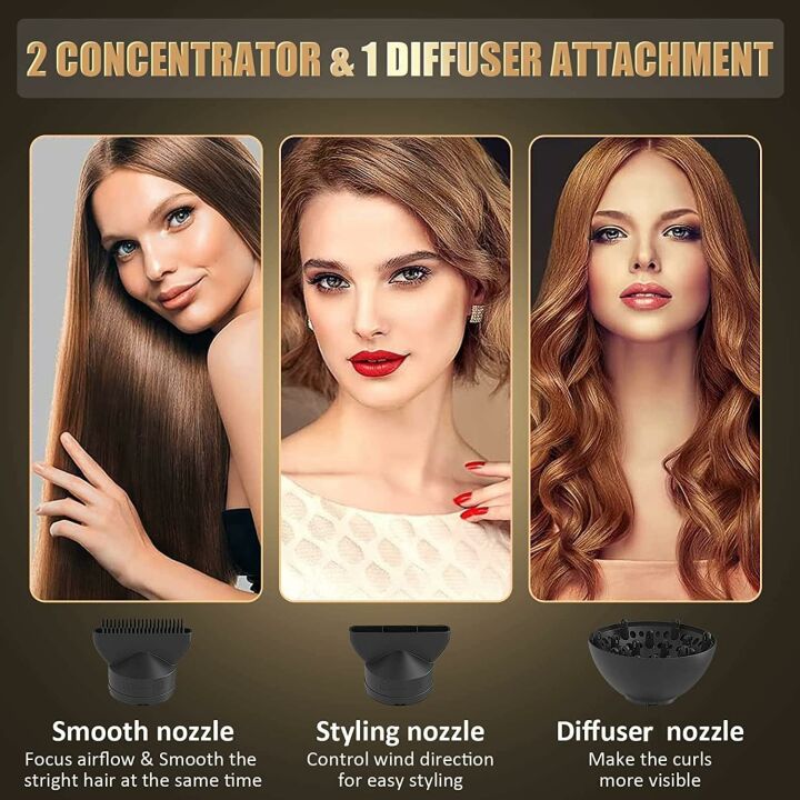 Ionic Hair Dryer 1600W Professional with Diffuser