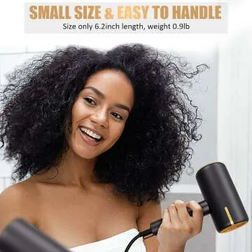 Ionic Hair Dryer 1600W Professional with Diffuser