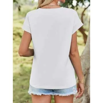 Tankaneo Women's Trendy Cap Sleeve Tank Top for Summer