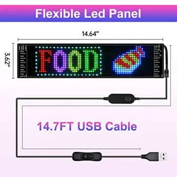 Devil Eyes Light for Cars,Programmable LED Sign,LED Sign for Car,Bluetooth APP Control,DIY Design Text, Patterns, Animations(15"x 4")
