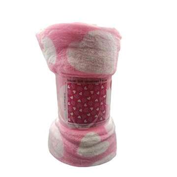 Valentines Blanket - Ultra Soft Microplush Throw 50"x60" | Valentines Day Blanket with Polka Dot Whimsical Heart Design | Heart Blanket for Snuggling, Travel, or Decor | Machine Washable & Durable