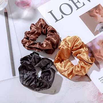 AHENOD Satin Hair Scrunchies - Elegant & Functional Hair Ties