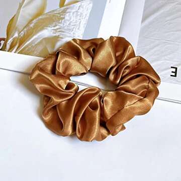 AHENOD Satin Hair Scrunchies - Elegant & Functional Hair Ties