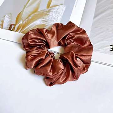 AHENOD Satin Hair Scrunchies - Elegant & Functional Hair Ties
