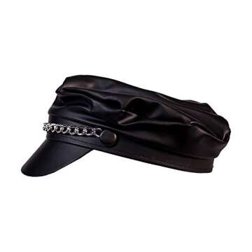 Windy City Novelties - Black Biker Costume Hat for Men Women and Kids