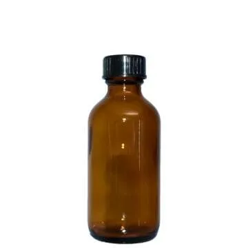 2 oz Amber Boston Round Glass Bottles - Pack of 24