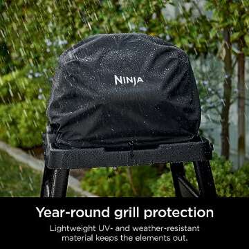Ninja XSKCOVERXL Woodfire Premium Grill Cover Pro, Compatible with OG800 and OG900 Series, UV & Wate...