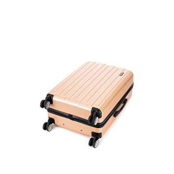 Rockland Paris Hardside Luggage with Spinner Wheels, Champagne, 3-Piece Set (20/24/28)