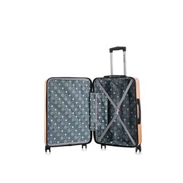 Rockland Paris Hardside Luggage with Spinner Wheels, Champagne, 3-Piece Set (20/24/28)