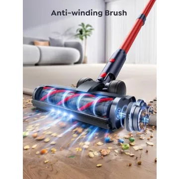 INTETURE Cordless Vacuum Cleaner, 550W 45Kpa Vacuum Cleaners for Home, Stick Vacuum with Self-Standing, Max 60 Mins, Touch Screen, Vacuum Cleaner with Charging Station for Hard Floor Carpet Car Pet