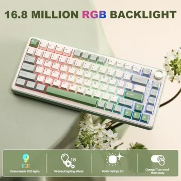 YUNZII B75 PRO Wireless Mechanical Keyboard with Knob