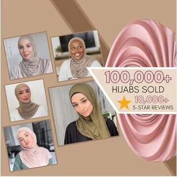 VOILE CHIC Premium Jersey Hijab Scarf For Women - Islamic Head Scarf Wrap Hijabs - Black