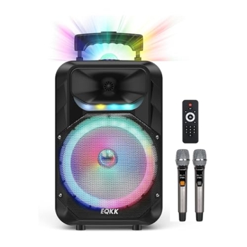 2025 Portable Karaoke Machine for Adults and Kids with 2 Wireless Microphones New 10" Subwoofer PA M...