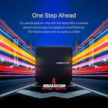 RockTek G2 Android TV 4K Streaming Media Player, Dolby Vision-ATMOS, HDR10+, DTS-X, NVIDIA GeForce Now cloud gaming, Netflix, Prime Video, YouTube, Apple TV+, Hulu, Disney+, and More, Google Assistant