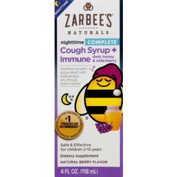 Zarbee's Naturals Kids Nighttime Cough Syrup, Berry Flavor