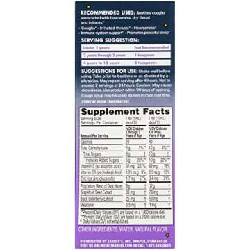 Zarbee's Naturals Kids Nighttime Cough Syrup, Berry Flavor