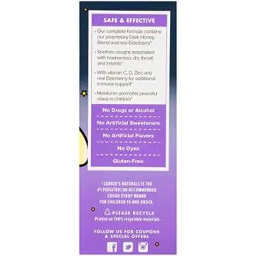 Zarbee's Naturals Kids Nighttime Cough Syrup, Berry Flavor