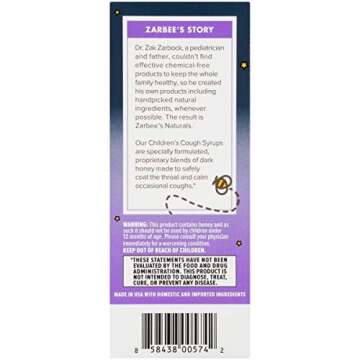 Zarbee's Naturals Kids Nighttime Cough Syrup, Berry Flavor