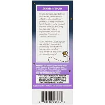 Zarbee's Naturals Kids Nighttime Cough Syrup, Berry Flavor