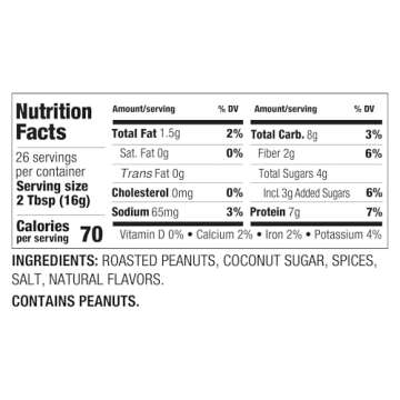 PBfit 15 Ounce Pumpkin Spice Peanut Butter Powder, Powdered Peanut Butter Spread From Real Roasted Peanuts, 7g of Protein 7% DV, Gluten-Free, 70 calories, 90% less fat (Pack of 1)