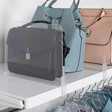 Acrylic Shelf Dividers for Organizing Purses and Sweaters