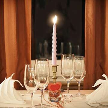 GROBRO7 Spiral Taper Candles for Aesthetic Decor