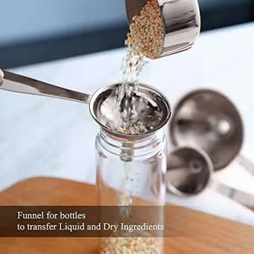 Versatile Stainless Steel Kitchen Funnel Set for Easy Pouring