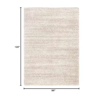 SAFAVIEH Hudson Shag Collection Area Rug - 8' x 10', Ivory & Beige, Modern Abstract Design, Non-Shed...