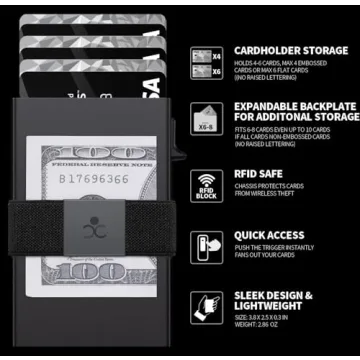 Lightweight Slim Aluminum Wallet with RFID Protection