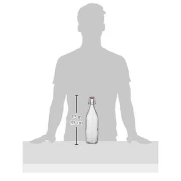 Bormioli Rocco Giara Bottle, 33.75 oz, Clear