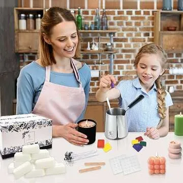 Candle Making Kit for Adults, Candle Making Supplies, Soy Wax Candle Making Kit for Making Soy Candle,Soy Wax for Candle Making,Candle Soy Wax Kit Including Candle Wax Dyes,Candle Wicks,Wick Stickers