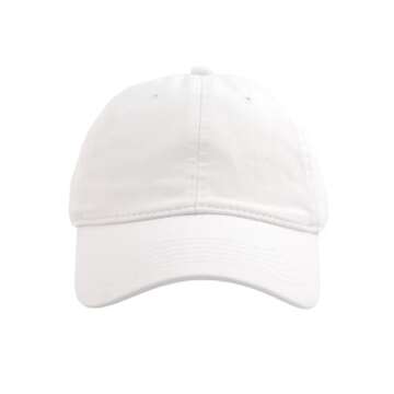 TSSGBL Vintage Cotton Washed Plain Baseball Caps Adjustable Dad Hat Men Women Blank Soft Workout Ball Caps White