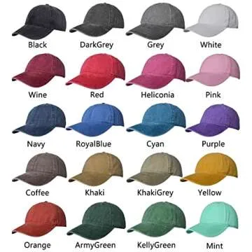 TSSGBL Vintage Cotton Washed Plain Baseball Caps Adjustable Dad Hat Men Women Blank Soft Workout Ball Caps White