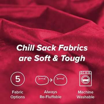 Chill Sack Bean Bag Chair - 5' Cozy Lounge Comfort