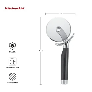 KitchenAid Stainless Steel Pizza Cutter with Finger Guard