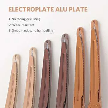 Non-Slip Hair Clips for Styling and Sectioning