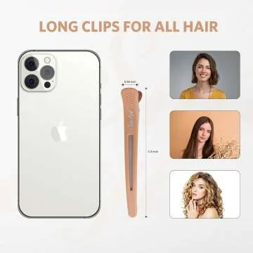 Non-Slip Hair Clips for Styling and Sectioning