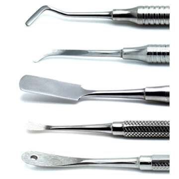 Dental Periosteal Allen P9A, Molt 24G, Freer, Pritchard, Periotome Elevator Oral Surgical Implant 5 Pieces Instruments