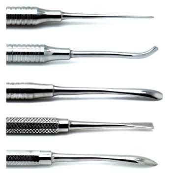 Dental Periosteal Allen P9A, Molt 24G, Freer, Pritchard, Periotome Elevator Oral Surgical Implant 5 Pieces Instruments