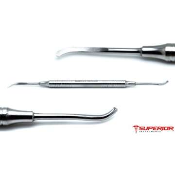 Dental Periosteal Allen P9A, Molt 24G, Freer, Pritchard, Periotome Elevator Oral Surgical Implant 5 Pieces Instruments