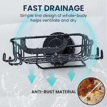 Sturdy TAILI Soap Holder Dish with Suction Hooks for Shower