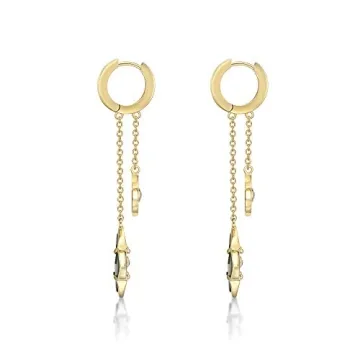 Black Onyx Flower Dangle Drop Earrings for Women - Lavari