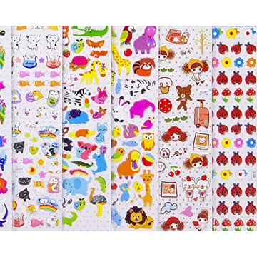 MoCeYa 3D Puffy Stickers for Kids - 1200+ Variety Pack