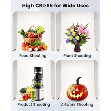 Fasonic 24"x24" Photo Studio Light Box for Photography, Foldable Bi-Color Dimmable Shooting Tent Kit...