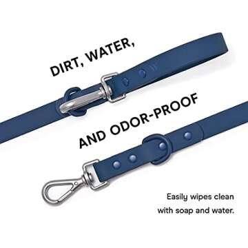 Durable Adjustable Leash & Poop Bag Carrier Set