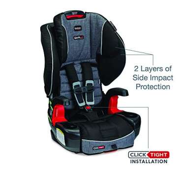 Britax Frontier ClickTight Harness-2-Booster Car Seat - 2 Layer Impact Protection - 25 to 120 Pounds, Vibe
