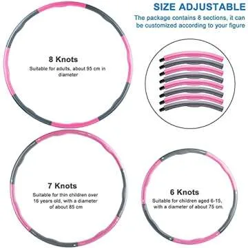 Weighted Hula Hoops for Adults and Kid Foam-Padded Exercise Assembly Design Professional Yoga Fitness Hula Hoop Brings Perfect Figure
