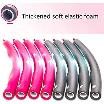 Weighted Hula Hoops for Adults and Kid Foam-Padded Exercise Assembly Design Professional Yoga Fitness Hula Hoop Brings Perfect Figure